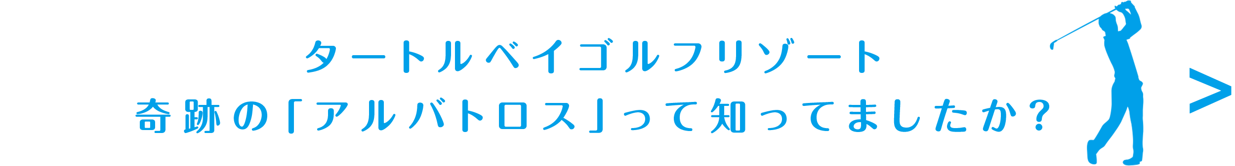 タートルベイゴルフリゾート奇跡の「アルバトロス」って知ってましたか？